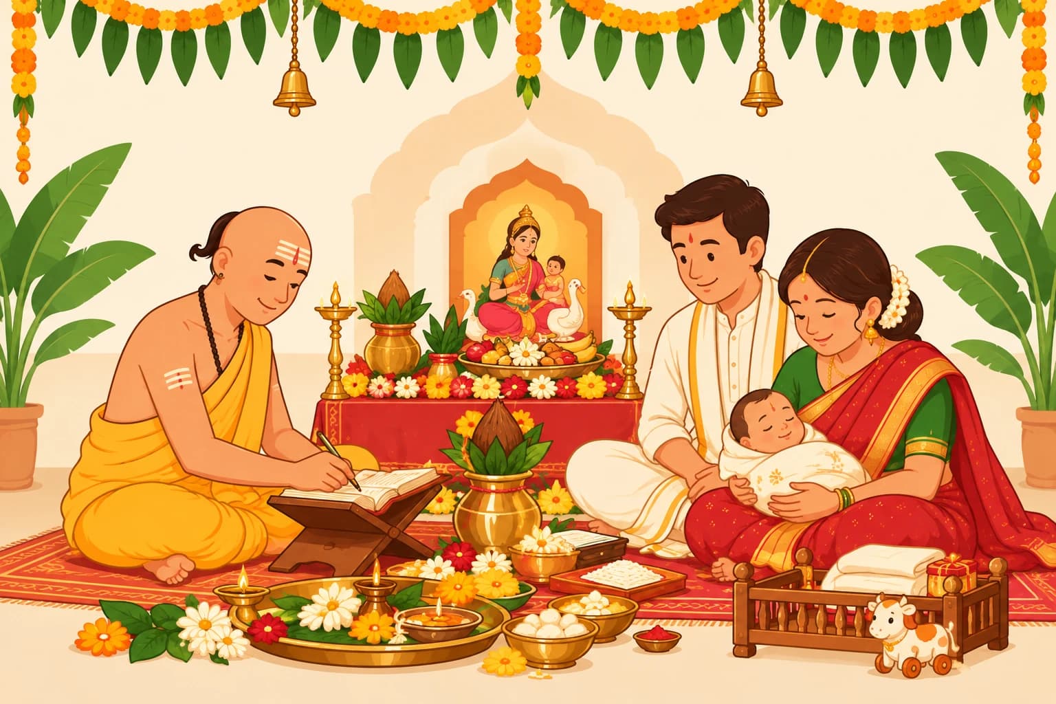 Chhathi Poojan / Vidhata Lekh Puja (6th Day) — Book a verified pandit in Bangalore and Gujarat