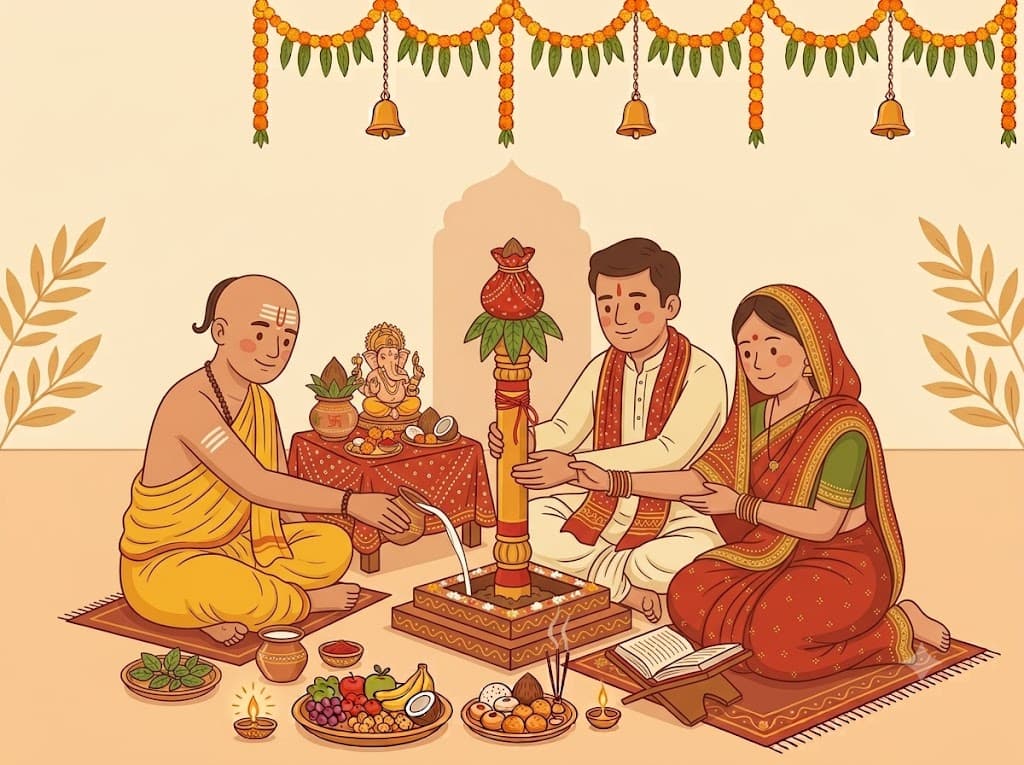 Mandap Muhurat & Manek Stambh Ropan Vidhi — Book a verified pandit in Bangalore and Gujarat