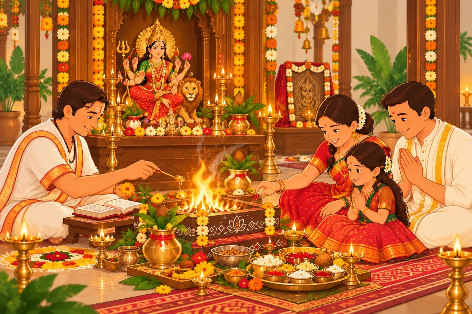 Navratri Atham Havan & Kuldevi Nived Puja — Book a verified pandit in Bangalore and Gujarat
